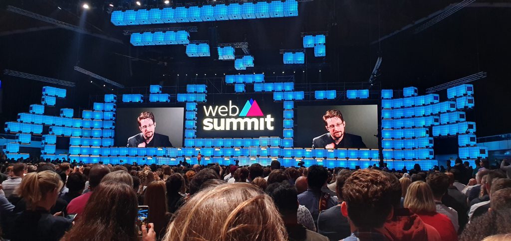 Edward Snowden no Web Summit